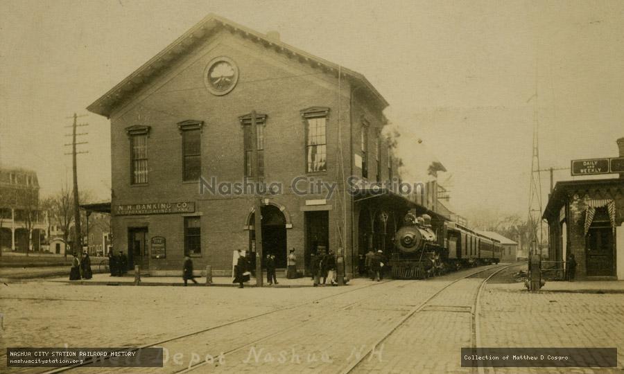 Postcard: Lowell Depot, Nashua, N.H.